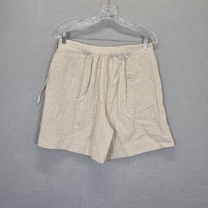 Free People Pucker Check Wrap Around Shorts Washed Sage Size Small New